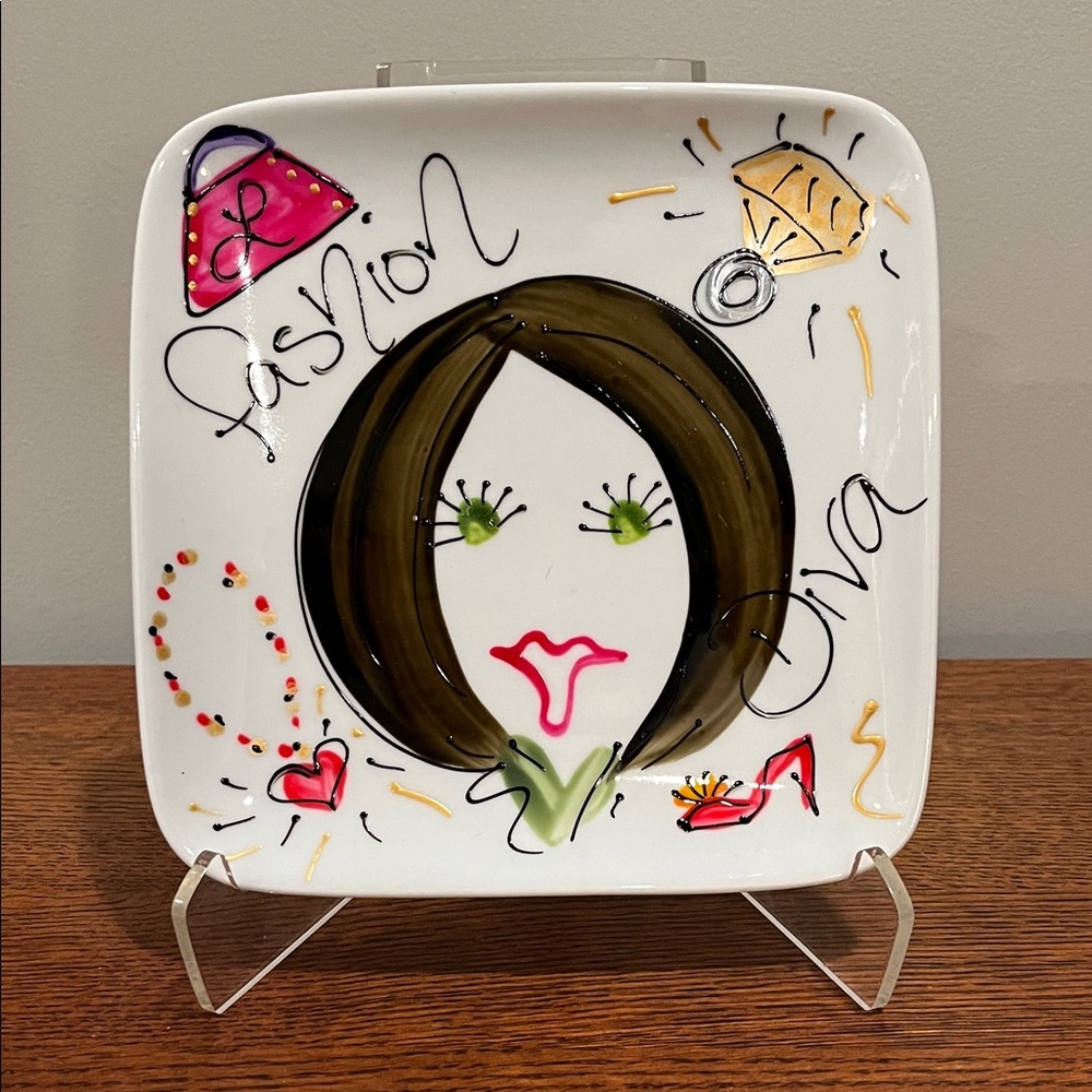 Chic Fashion Diva Ceramic Plate